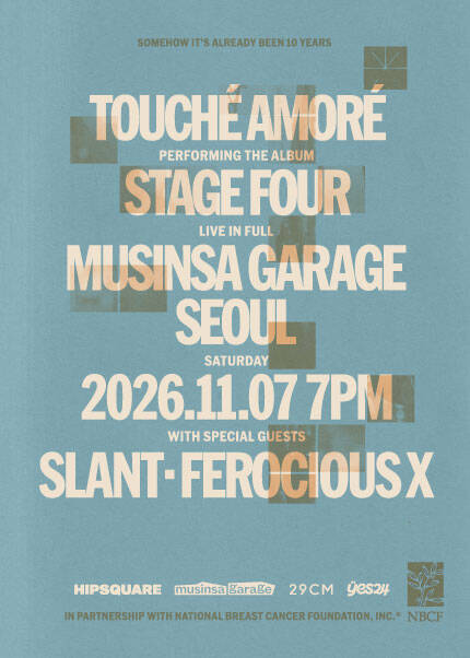 Touche Amore “Stage Four 10 Year Anniversary” Live in Seoul